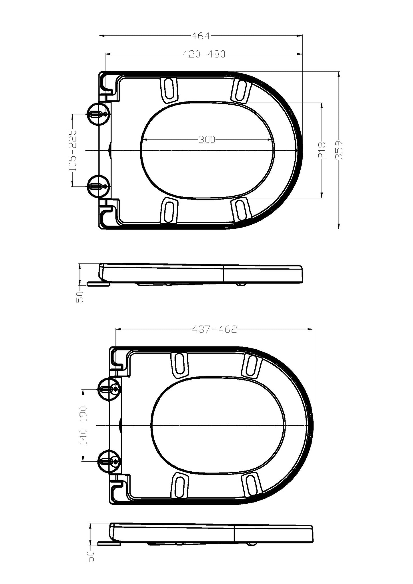 Wiesbaden Vesta toiletzitting softclose en quick release mat wit