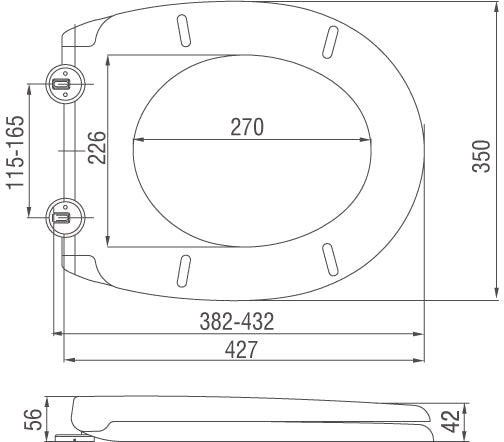 Wiesbaden Menir soft-close toiletzitting+deksel wit