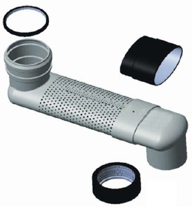 Wandcloset verstelbare verloopset 90 - 110 mm 15 - 35 cm