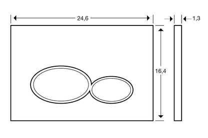 Wiesbaden drukplaat tbv inbouwreservoir glans-wit