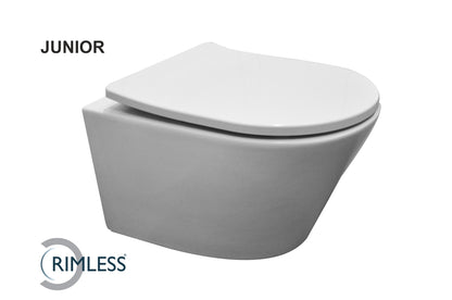 Vesta compact wandcloset 47 cm met Shade zitting mat wit