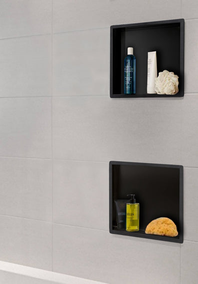 Sunk inbouwnis 30 x 30 x 10 cm zwart