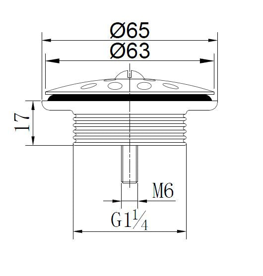Wiesbaden Luxe messing plug 5/4'' chroom rooster