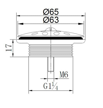 Wiesbaden Luxe messing plug 5/4'' chroom rooster