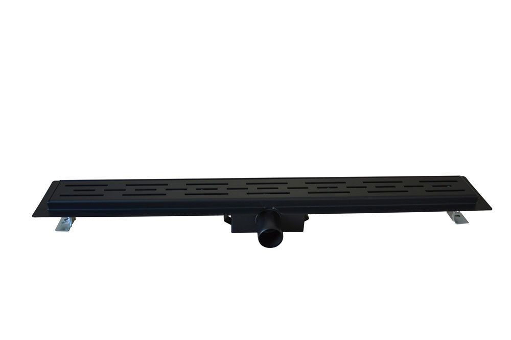 Dreen douchegoot met flens 70 cm zwart 8719323039094