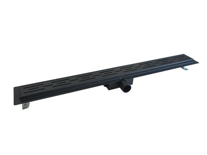 Dreen douchegoot met flens 100 cm zwart