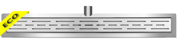 Wiesbaden Eco RVS douchegoot met muurflens 100cm