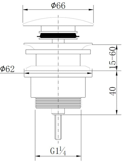 Wiesbaden luxe Clickwaste 5/4 laag model keramisch wit