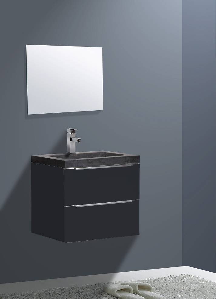 Badmeubel Senza Stone 60 Hoogglans Antraciet