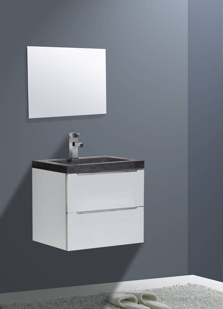 Badmeubel Senza Stone 60 Hoogglans Wit