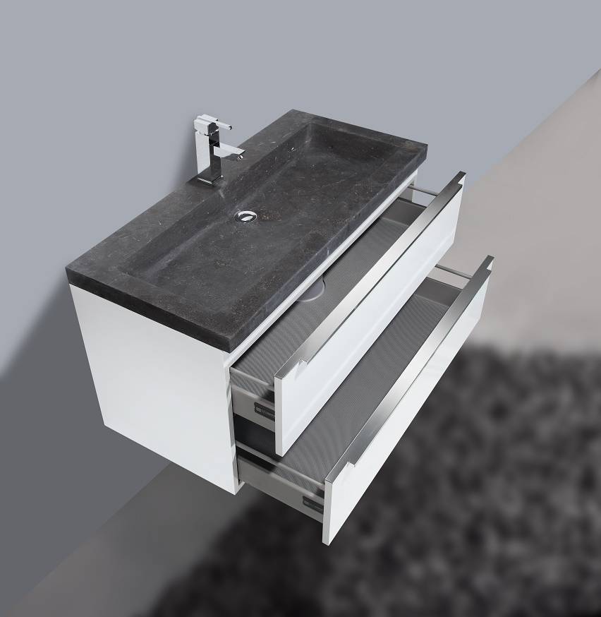 Badmeubel Senza Stone 100 Hoogglans Wit