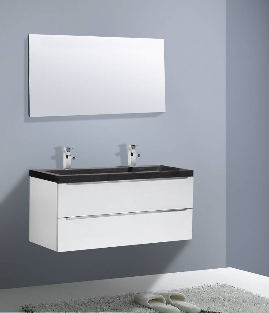 Badmeubel Senza Stone 120 Hoogglans Wit