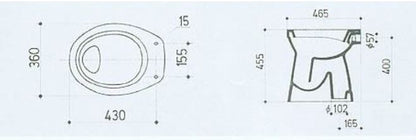 Basic staand closet + 6 cm AO wit 8718053679884