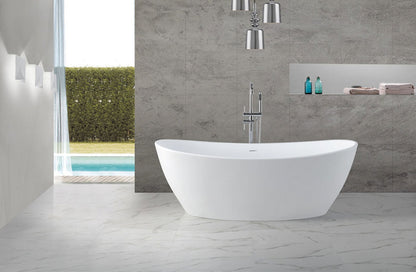 Eva vrijstaand ligbad Solid Surface 178 x 84 x 64 cm wit 8719323034198