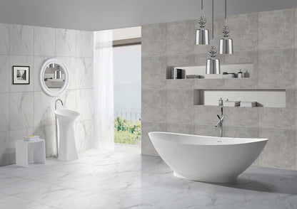 Jasmijn vrijstaand ligbad Solid Surface 185 x 85 x 64 cm wit