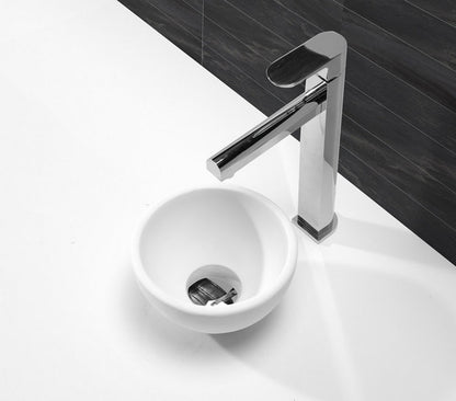 Tessa opzetfontein rond Solid Surface 20 x 20 cm wit 8719323034310