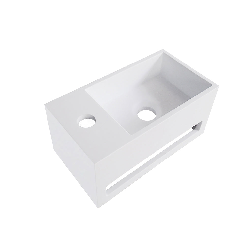 Julia fontein Solid Surface 35 x 20 x 16 cm wit links