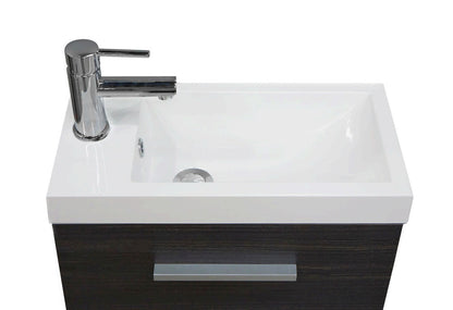 Emma fonteinmeubel 50 x 25 cm houtnerf grijs