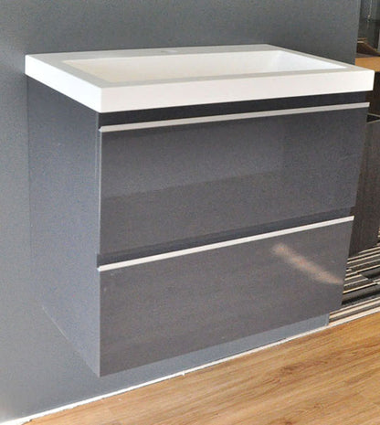 Shall onderkast 60 x 36 cm hoogglans grijs