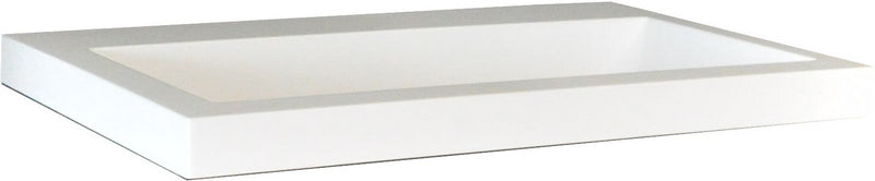 Flag kunstmarmeren wastafel 60 x 36 cm zonder kraangat wit