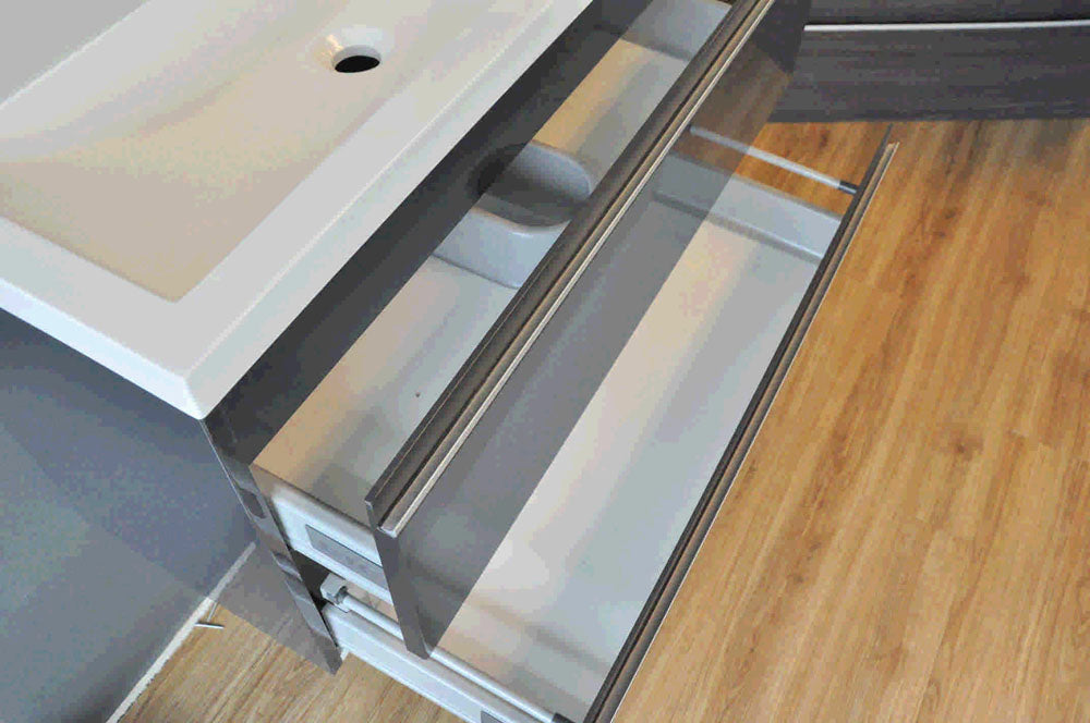 Shall onderkast 80 x 36 cm hoogglans grijs 8718858074631