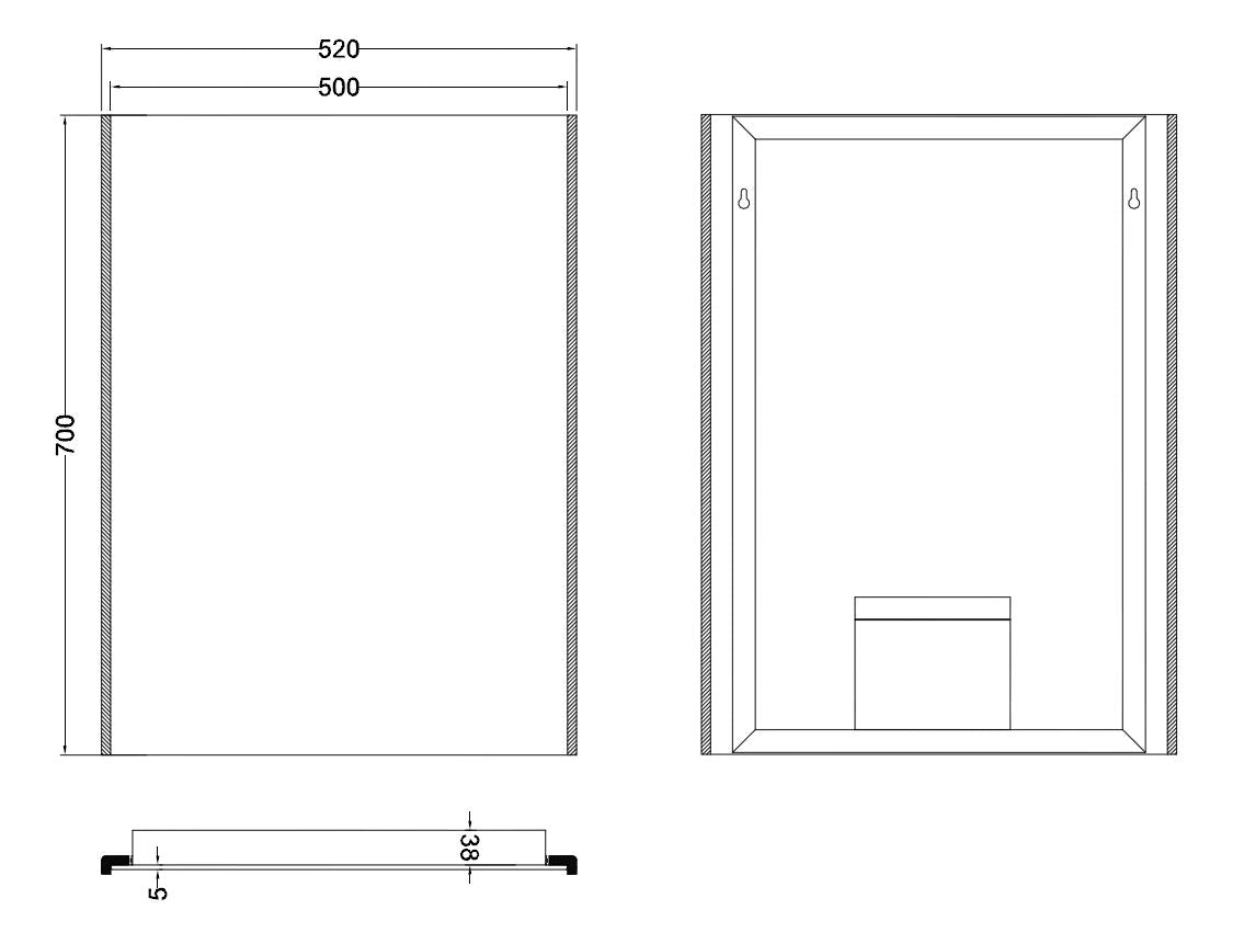 Wiesbaden Duo-Led dimbare condensvrije spiegel 50x70cm