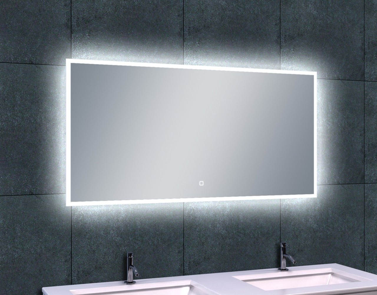 Quatro spiegel met LED verlichting & verwarming 120 x 60 cm 8718858071128