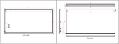 Wiesbaden Ambi One dimbare Led condensvrije spiegel 120x60cm