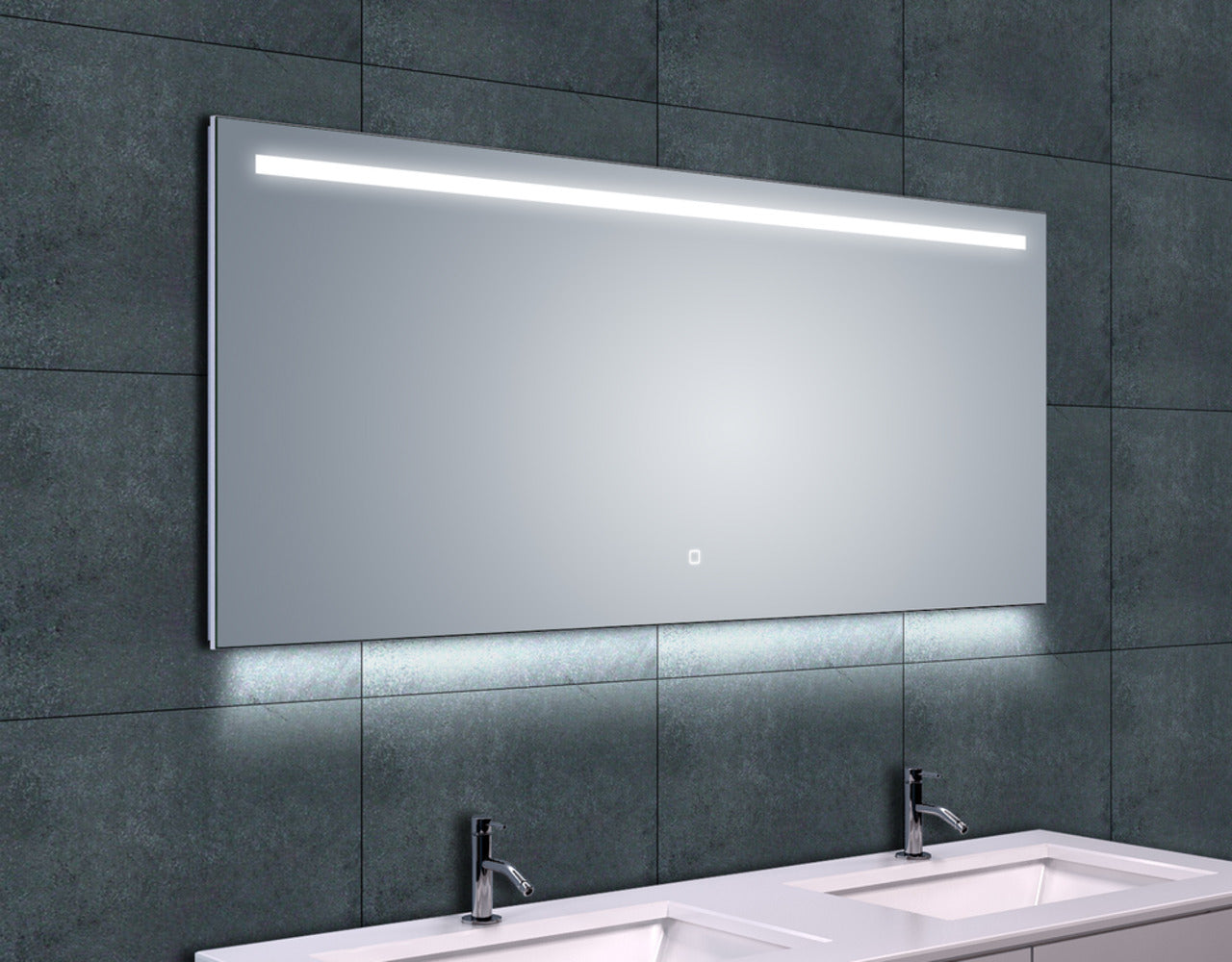 Ambi One spiegel met LED verlichting & verwarming 140 x 60 cm 8718858077939