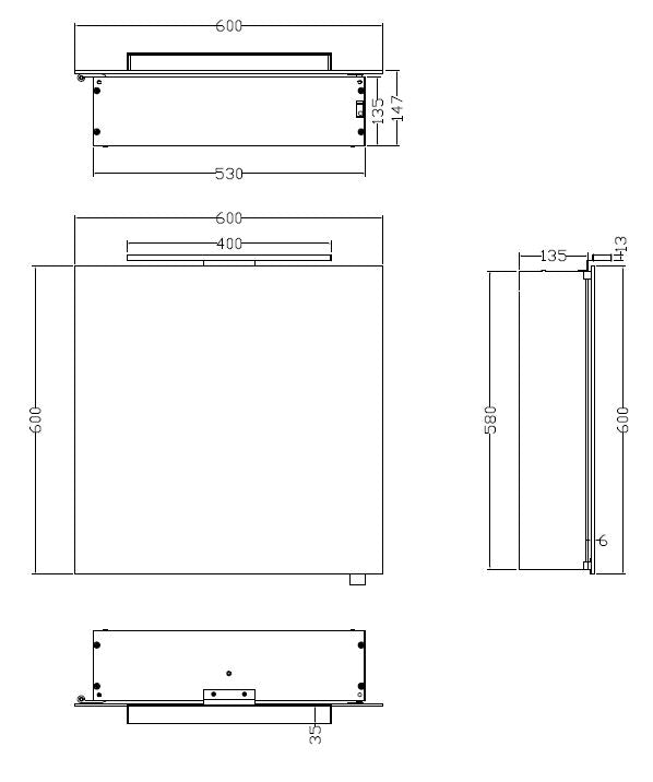 Wiesbaden Luxe spiegelkast + Led verlichting 60x60x14cm