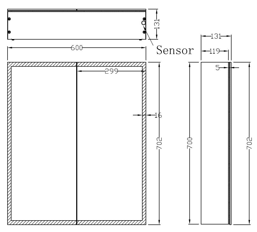 Quatro spiegelkast met LED verlichting 60 x 70 cm 8719323031241