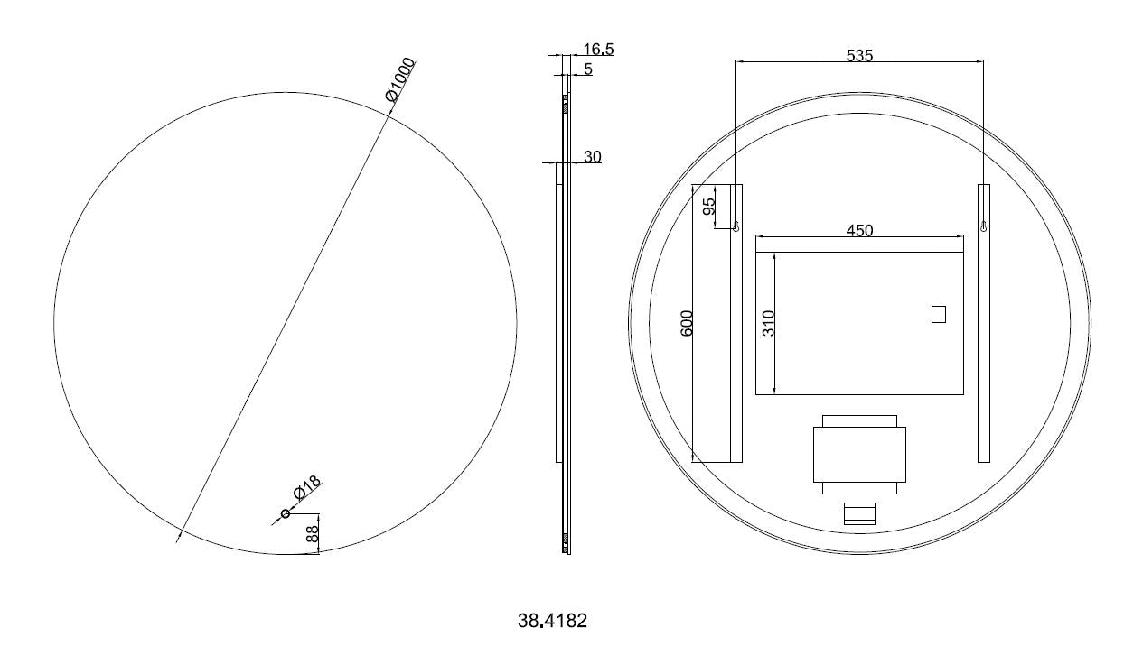 Soul spiegel met LED verlichting  100 cm 8719956084102
