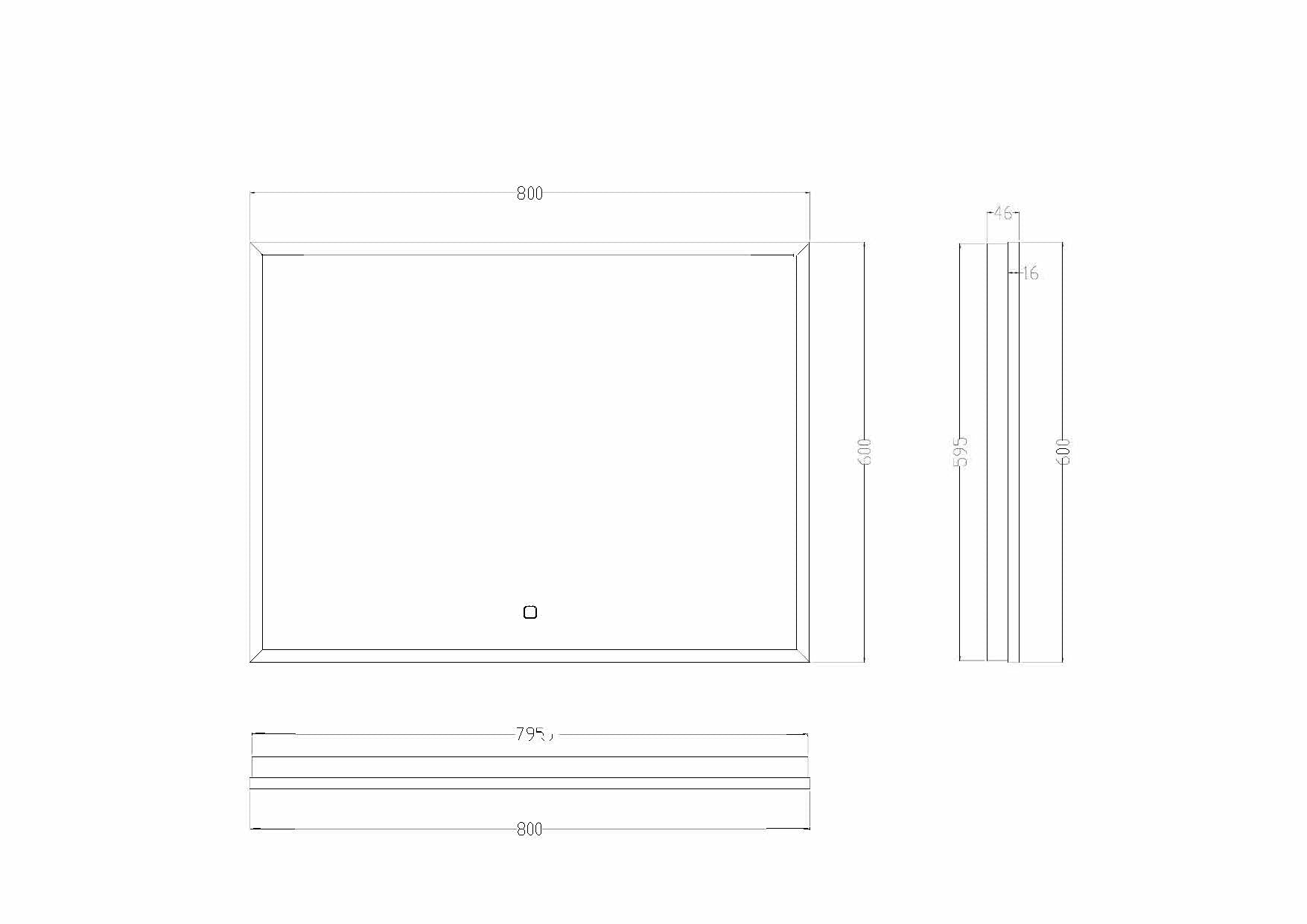 Maro spiegel met LED verlichting  80 x 60 cm 8719956084881