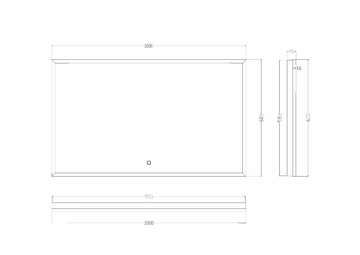 Maro spiegel met LED verlichting  100 x 60 cm 8719956084898