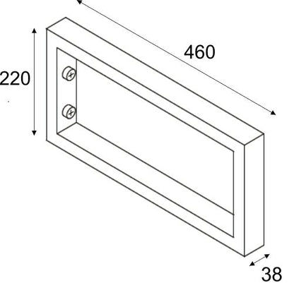Wiesbaden Chroom vierkante supportbeugel 46x22