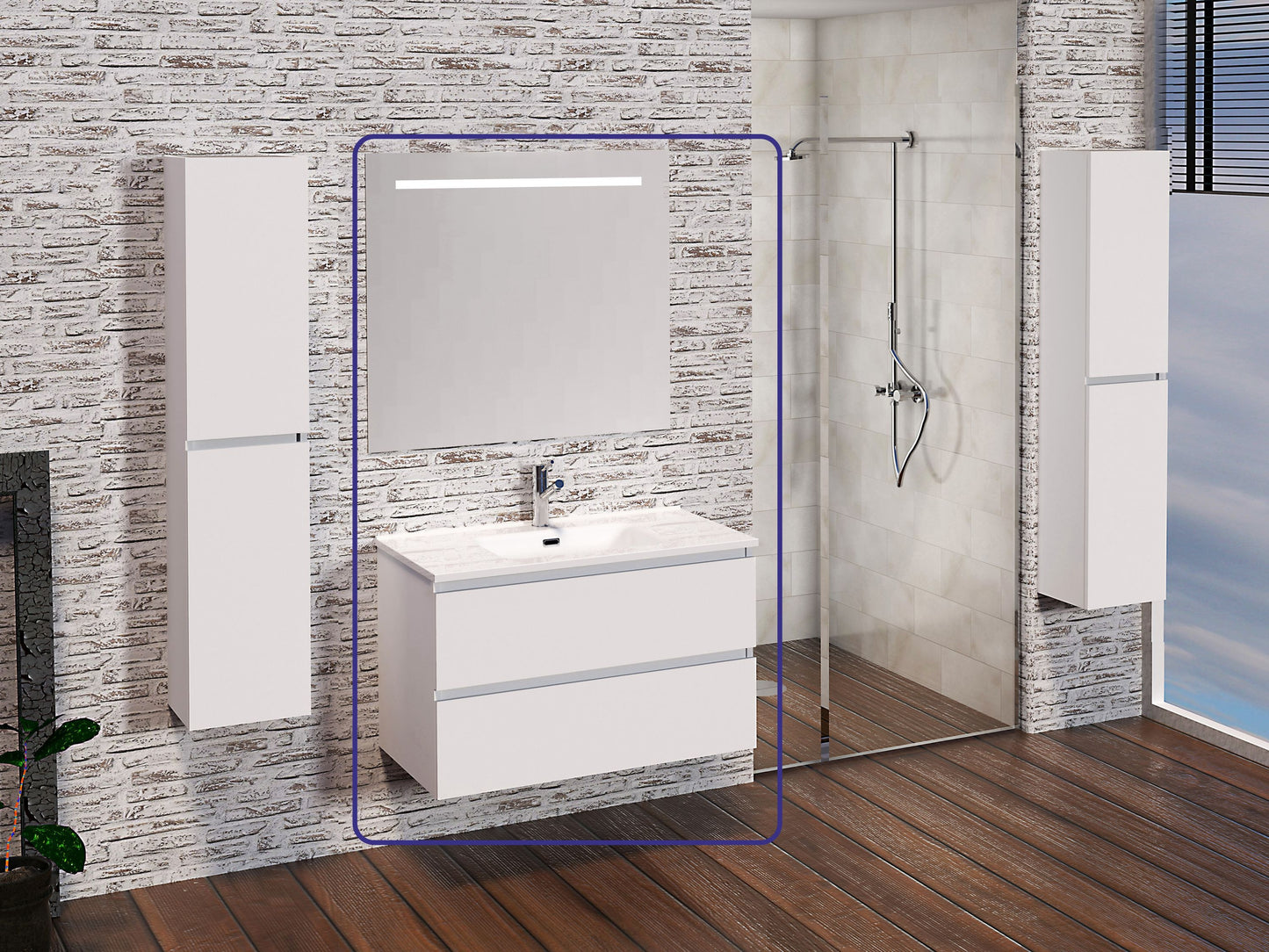 Sephia complete meubelset 80 cm mat wit