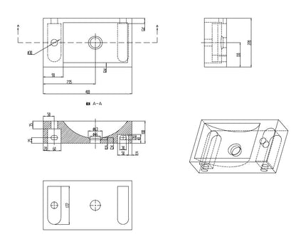 Wiesbaden Hardstenen fontein 40x22x10 links