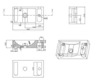 Wiesbaden Hardstenen fontein 40x22x10 rechts