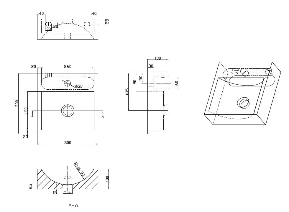 Wiesbaden Hardstenen fontein vierkant 30x30x10