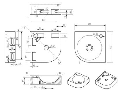 B-stone hamerslag hoekfontein 30 x 30 cm 8719956082658