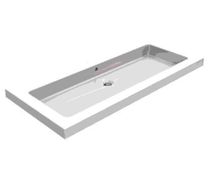 Kera wastafel 100 x 46 cm zonder kraangat 8719323035447