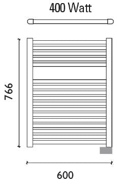 6 x 60 cm wit elektrisch 8719956082603