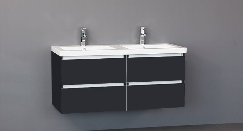 Badmeubel Trend Keramiek 120 Hoogglans Antraciet met lades