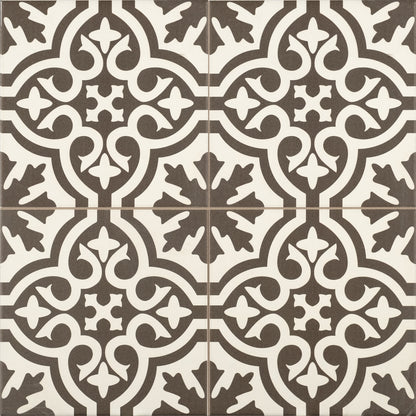 Vloertegel Cemento Decor Venice Black 45x45