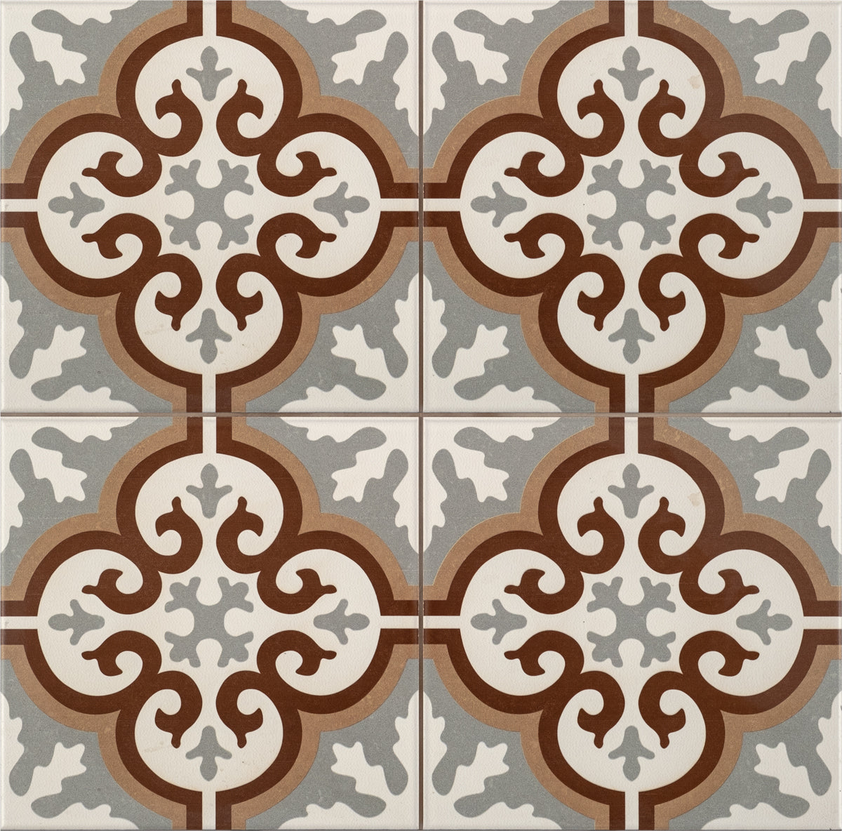 Vloertegel Cemento Decor Manisa Red 45x45