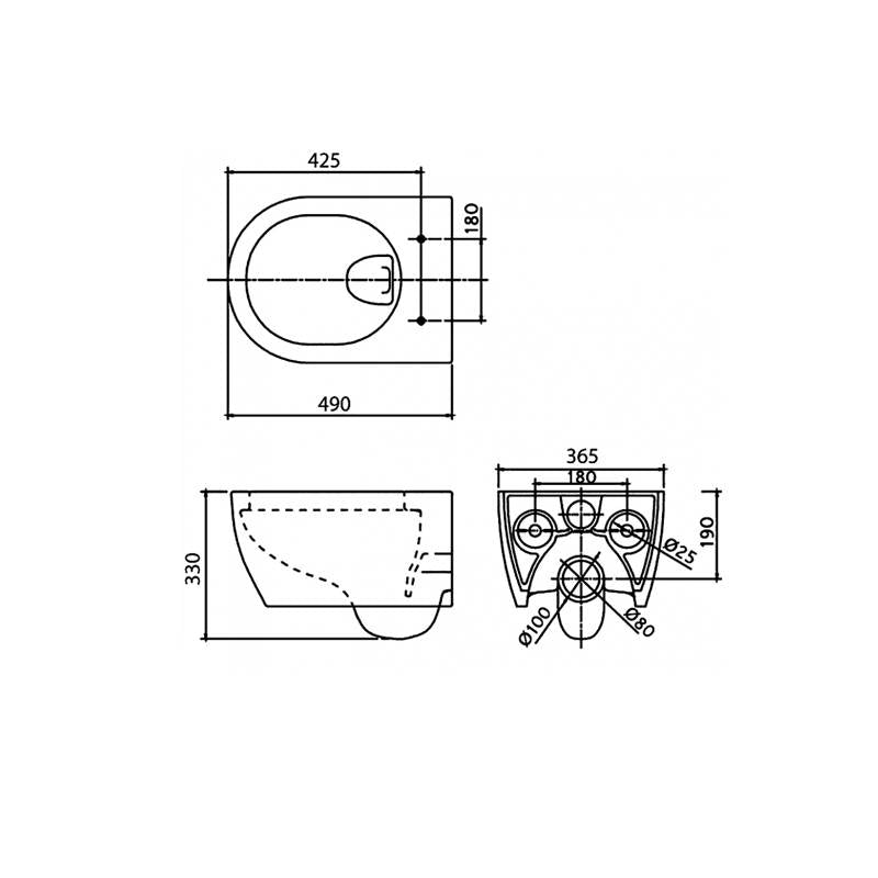 Wandcloset Easy Flush compact