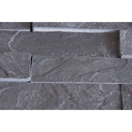 Wandtegel Steenstrips Louisiana 10x35 - Leisteen