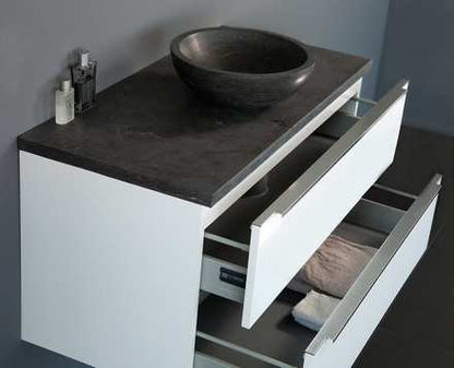 Badmeubel Senza Dynasty met ronde kom 100 Hoogglans Wit