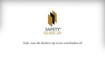 Safety Glass inloopdouche met zwart profiel 100 cm 10 mm Nano 8719323036000
