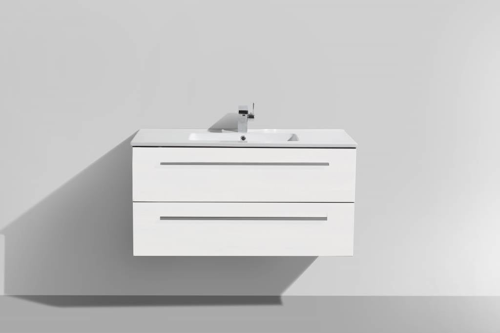 Badmeubel aktieset DL 100 mat wit zonder spiegel